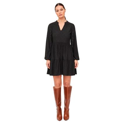 Vestido Manga Comprida Kawa S Black