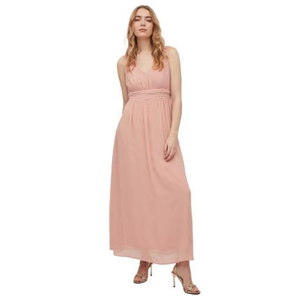 Vestido Longo Sem Mangas Milina 34 Misty Rose
