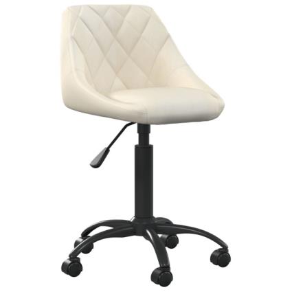 Cadeira de escritório veludo cor creme