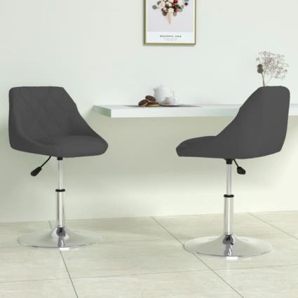 Cadeiras de jantar giratórias 2 pcs veludo preto