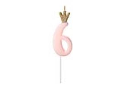 Vela Princesa Nº6 - Rosa