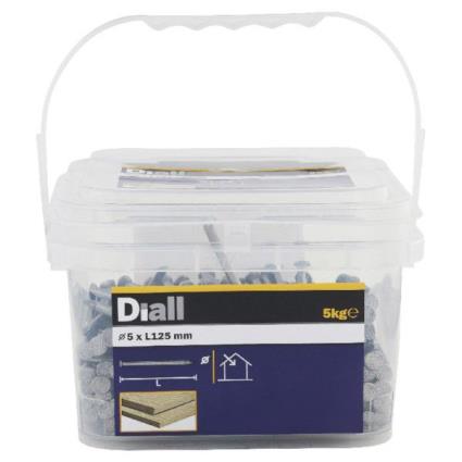 Caixa 5 kg pregos de cabeça plana 5x125 mm