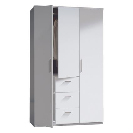 Armário branco 3 portas 3  gavetas