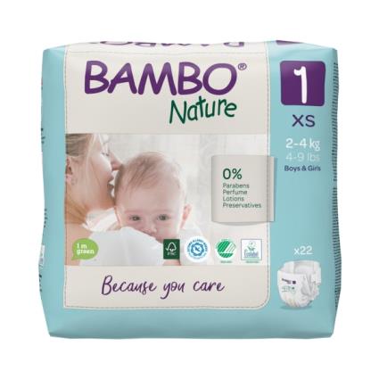 Bambo Nature Frald 1-Xs 2-4Kg X22,