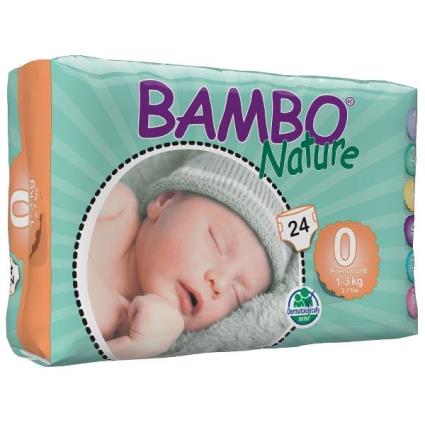 Bambo Nature Fralda Prematuro 1-3kg 24