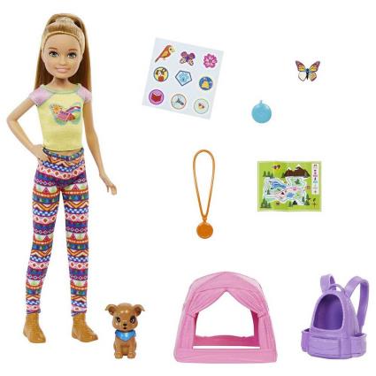Barbie São Necessários Dois Conjuntos De Acampamento E Uma Boneca Stacie 3 Years Multicolor