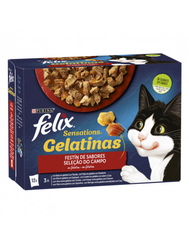 Purina Felix Sensations Gelatinas Saborosa Seleção 12x85gr