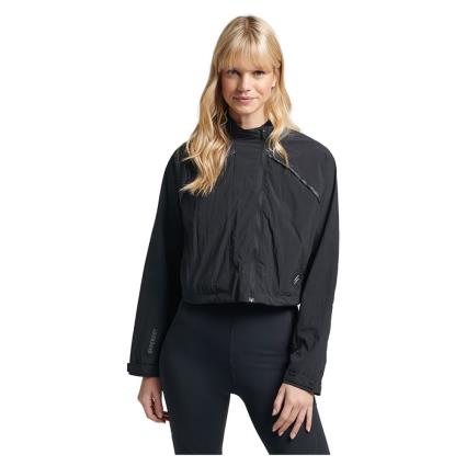 Superdry Jaqueta Run Cropped Weatherproof M Black