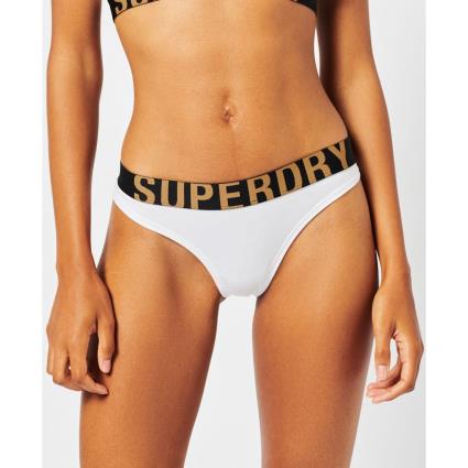 Superdry Large Logo Bikini Brief XL White / Gold