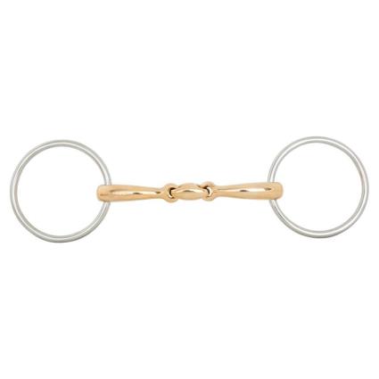 Br Snaffle De Junta Dupla Anatômico Soft Contact 12 Milímetros Argolas 70 Milímetros Pedaço 12.5 cm Silver