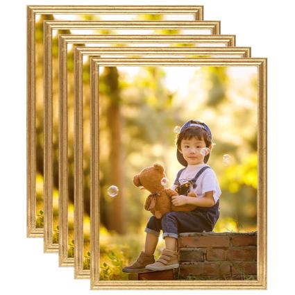 vidaXL Molduras para parede ou mesa 5 pcs 50x60 cm MDF dourado