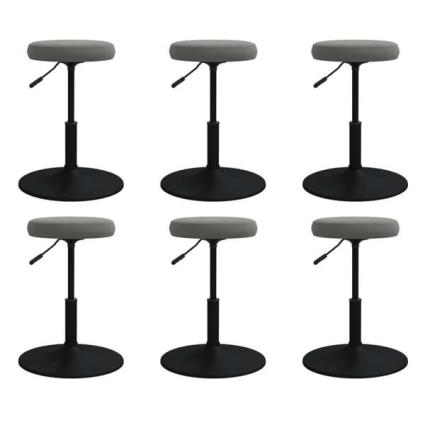 vidaXL Cadeiras de jantar 6 pcs veludo cinzento-escuro