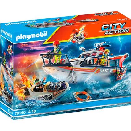 Playmobil 70140 Resgate Marítimo: Combate a incêndios com iate de resgate