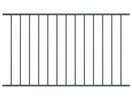 Painel de vedação aço revestido a pó 1,7x0,75 m antracite
