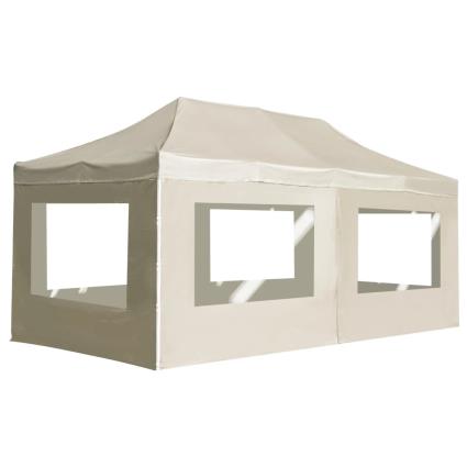 Tenda dobrável profissional com paredes alumínio 6x3m creme