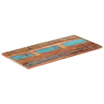 Tampo mesa retangular 60x140cm 25-27mm madeira recuper. maciça