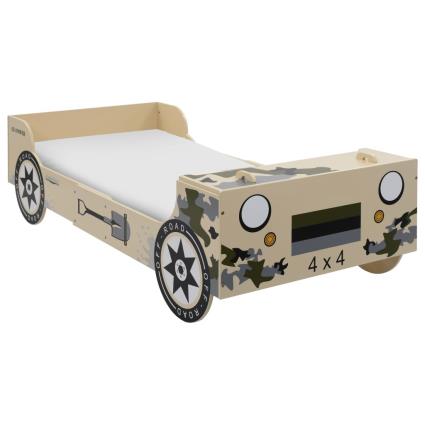 Cama infantil 4x4 90x200 cm cor camuflado