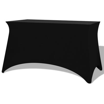 Capa extensível para mesa 2 pcs 120x60,5x74 cm preto