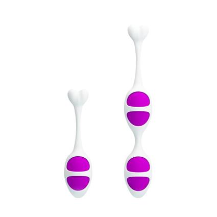 Bola Vaginal Miu Miu Kegel Exerciser Pretty Love Branco Lilás Silicone (Ø 3,7 cm)