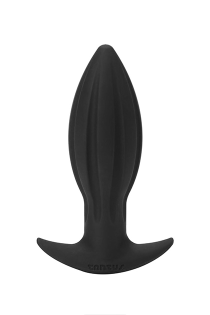 Plug Anal Tantus Silicone Cónico Preto (10 cm)