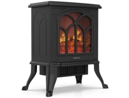 Newbasic Classic Flame Chimenea Electrica 1500w - Efecto Llama Realista - Calor Ceramico - 2 Niveles de Potencia Hasta 1500w - Proteccion Sobrecalentamiento