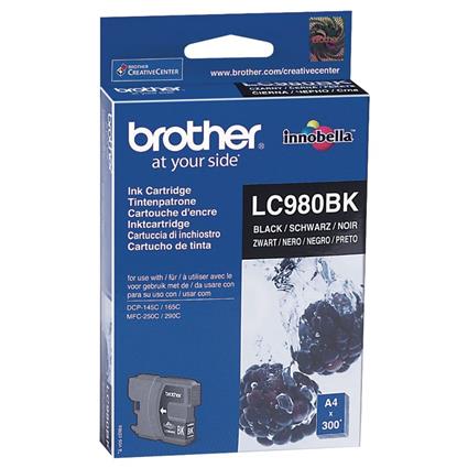 Tinteiro Original LC980BK com Tinta Innobella, Preto, Individual, LC-980BK