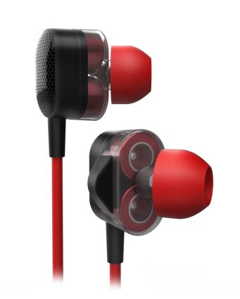 Auriculares DualFX in-ear (Vermelho) - 