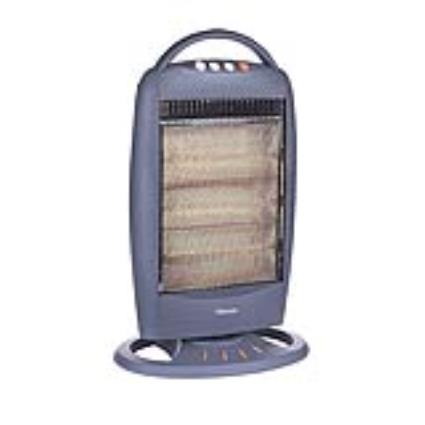 Aquecedor Halogénio Giratório 1200W Cinzento