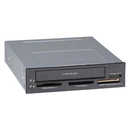 LEITOR DE CARTÕES INTERNO ALL IN ONE PRETO COM PORTA SATA