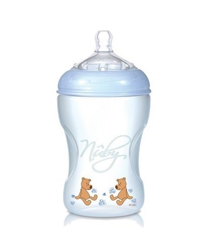 Nuby Carafe Propileno Estágio 2 Bicos Fluxo Médio 3m 240ml Azul
