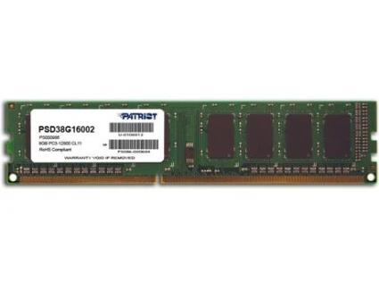 Patriot Memory Ddr3 8gb Pc3-12800 (1600mhz) Dimm,.