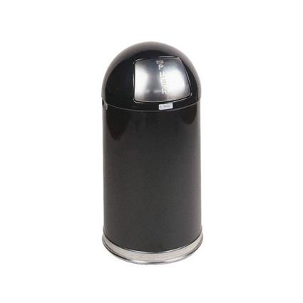 Papeleira Metal EasyPush Aco Revestido 45 Litros Preto