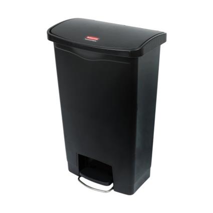 Contentor Resina Slim Jim Step-On c/Pedal 50L Preto