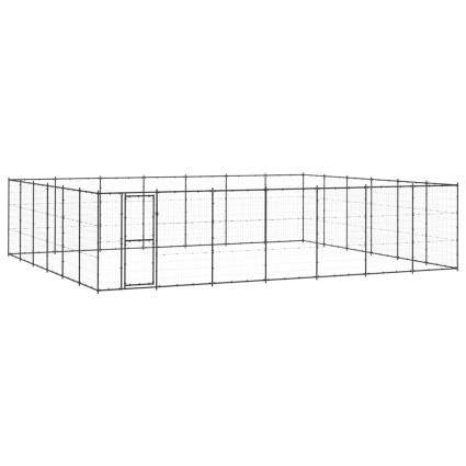 vidaXL Canil de exterior 50,82 m² aço