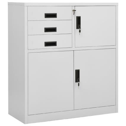 vidaXL Armário de escritório 90x40x102 cm aço cinzento-claro