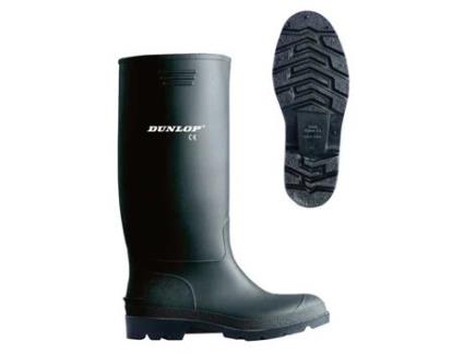 Galochas em Pvc Tamanho 43 Cano Alto Preta Dunlop