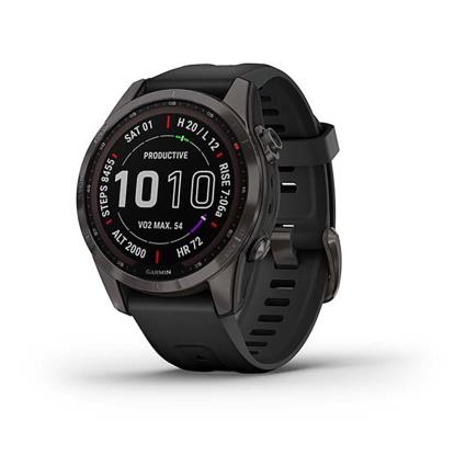 Garmin Relógio Fenix 7s Sapphire Solar One Size Carbon Grey DLC / Black