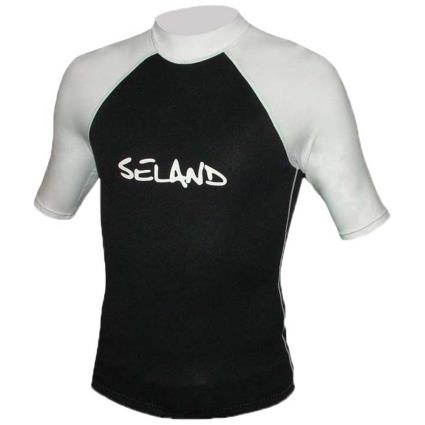 Seland Camiseta Manga Curta Neoprene Bali XS Black / White