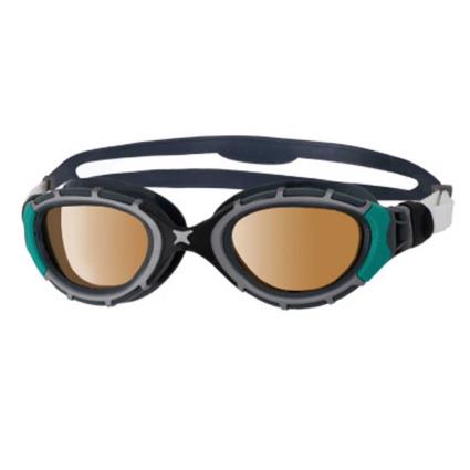 Zoggs Óculos Polarizados De Natação Ultra Predator Flex Regular Black Green / Polarized Copper