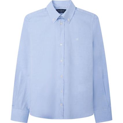 Hackett Camisa De Manga Longa Washed Oxford 24 Months Sky