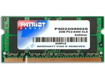 Patriot Memory Ddr2 2gb Cl5 Pc2-6400 (800mhz) Sod.