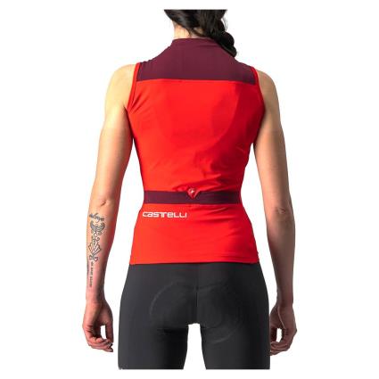 Castelli Camisola Sem Mangas Solaris L Red / Bordeaux
