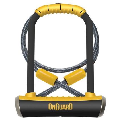 Onguard U-lock Com Cabo De Cadeado Pitbull Standard Shackle 115 x 230 x 14 mm Black / Yellow