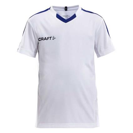 Craft Camiseta Manga Corta Progress Contrast 122-128 cm White / Club Cobolt