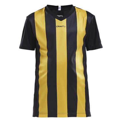 Craft Camiseta Manga Corta Progress Stripe 122-128 cm Black / Yellow