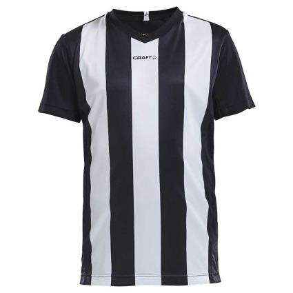 Craft Camiseta Manga Corta Progress Stripe 134-140 cm Black / White
