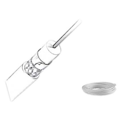 Glomex Cabo Coaxial De Blindagem Dupla De Baixa Perda 100 m White