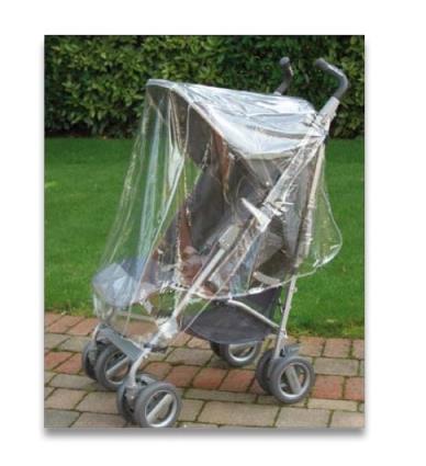 Capa clippasafe de chuva para assento de passeio
