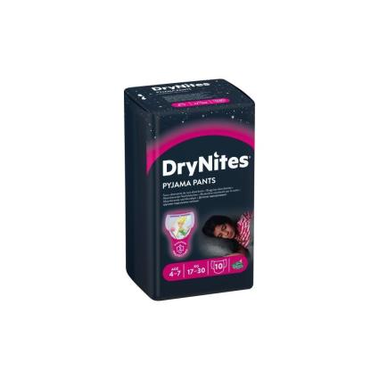 Fraldas  DryNites Menina 4-7 anos 10 Unidades