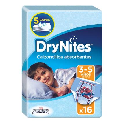 Saias infantis  DryNites 3-5 anos 16 unidades